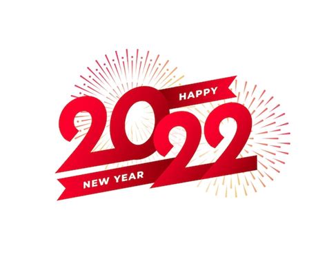 Free Vector 2022 Happy New Year Modern Celebration Background