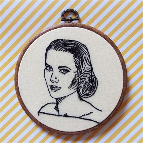 Grace Kelly - hand embroidered portait by littlesasquatch on Etsy ...