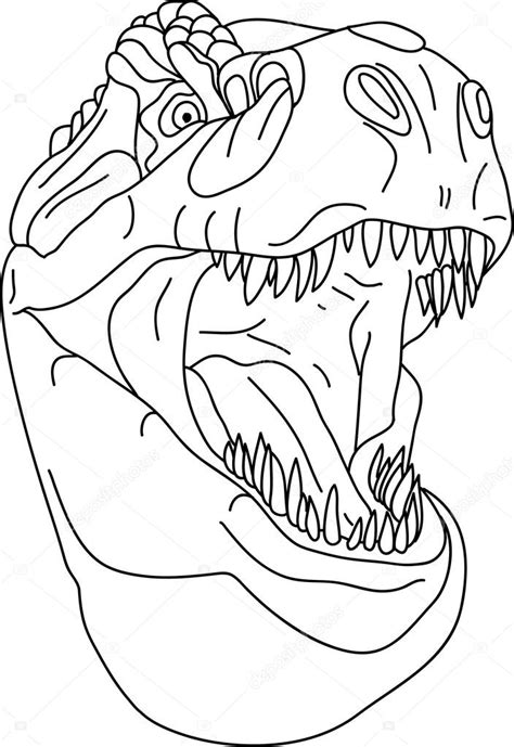 T Rex Head Drawing At Getdrawings Free Download