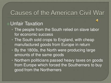 Economic Causes To The Civil War