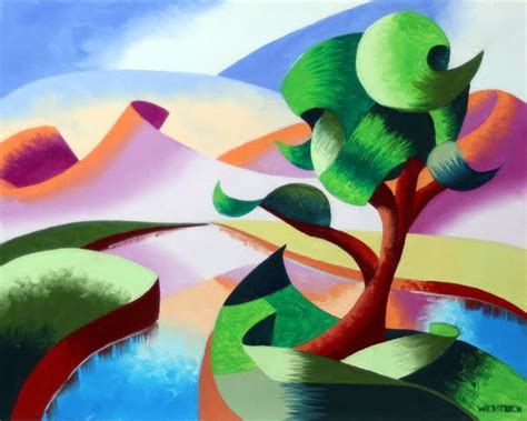 Daily Painters Abstract Gallery Abstract Geometric Mountain River