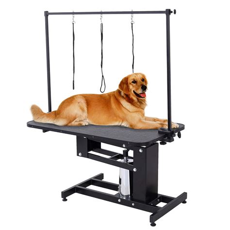 Suncoo Pet Dog Grooming Table Heavy Duty Z Lift Table With Arm Leash