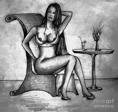 Sexy Girl Posing Drawing By Dejan Jovanovic