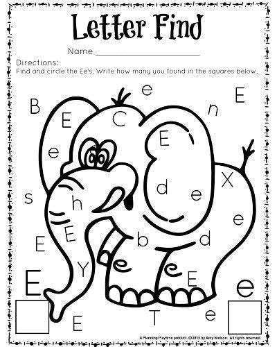 Cute Letter Find Worksheets With A Freebie Planning Playtime