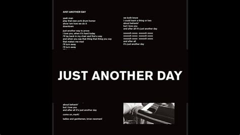 Lady Gaga Just Another Day Lyrics Booklet Youtube