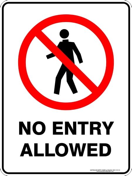 No Entry Allowed Buy Now Discount Safety Signs Australia