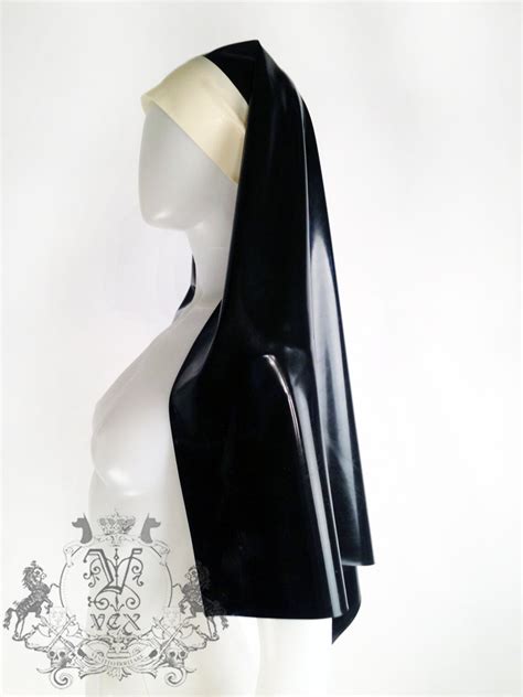 Latex Rubber Nuns Habit Hood Costume By Vex Clothing Role Etsy