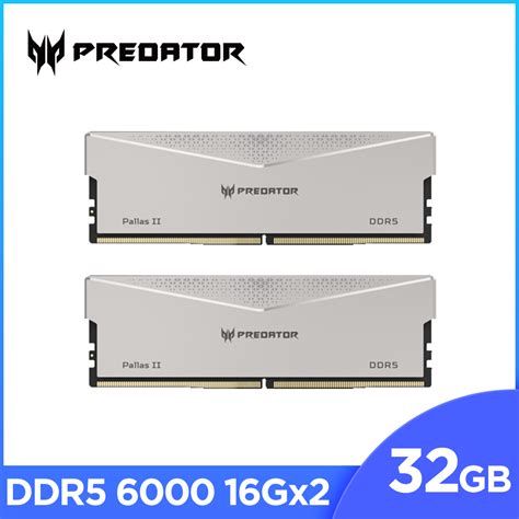 Acer Predator Pallasii Ddr5 6000 32gb16g2cl30 超頻桌上型記憶體 Pchome 24h購物