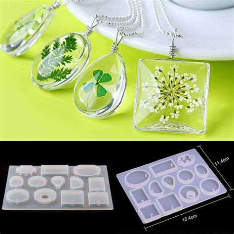 12 Silicone Mould Pendant Jewelry Mold Craft Diy Resin
