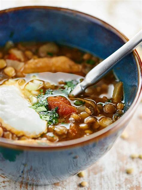 Slow Cooker Chicken Lentil Soup Healthy And Gluten Free