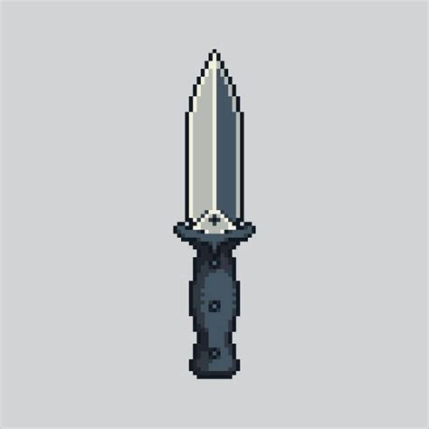Premium Vector Pixel Art Illustration Knife Pixelated Knife Survival