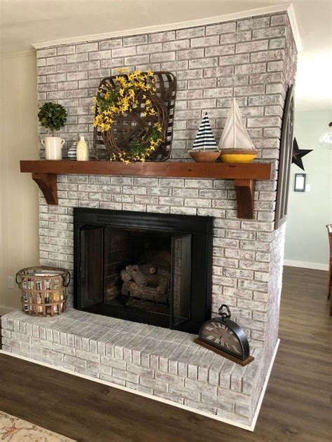 Classy Painted Brick Fireplaces Ideas To Try This Month Brick Fireplace Decor Brick