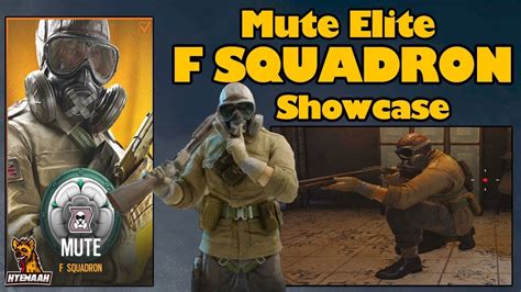Mute Elite F Squadron Showcase Rainbow Six Siege White