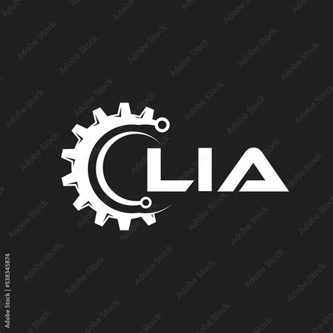 Lia Letter Technology Logo Design On Black Background Lia Creative
