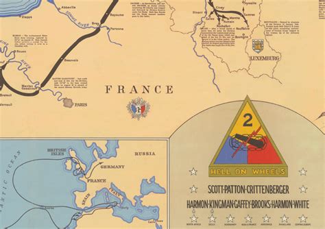 2nd Armored Division Campaign Map 1945 Version Historyshots Infoart
