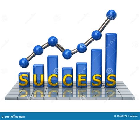 Blue Business Graph Of Success Stock Illustration Illustration Of