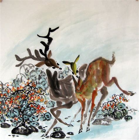 Noble And Precious Animal Deer In Chinese Paintings Chinese Painting Blog