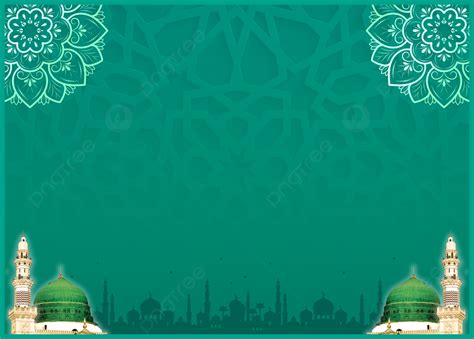 Elegant Green Islamic Vector Background Islamic Green Elegant