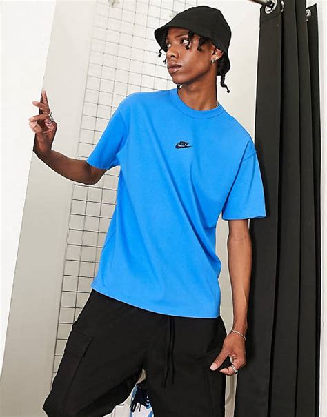 Nike Oversized Heavyweight T Shirt With Embroidered Logo In Photo Blue