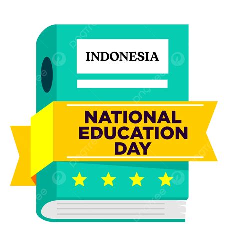National Education Day On Yellow Banner With Book Logo Vector