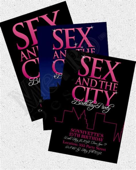 sex and the city invitation by metroevents on etsy