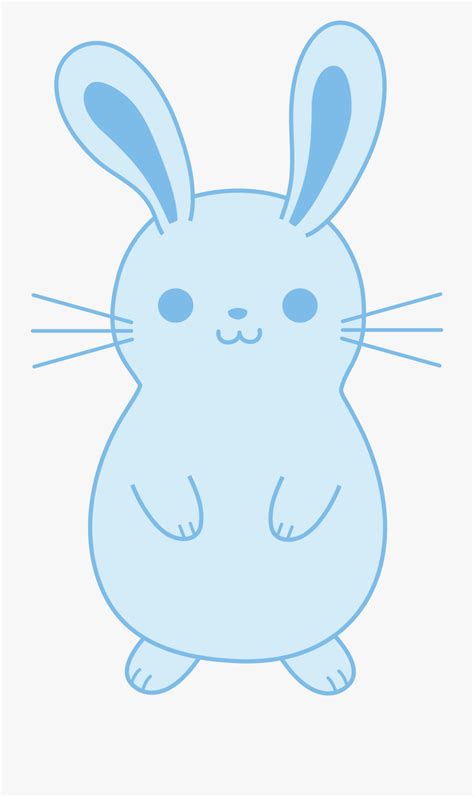 Cute Blue Easter Bunny Free Clip Art Easy Thing To Draw For Easter
