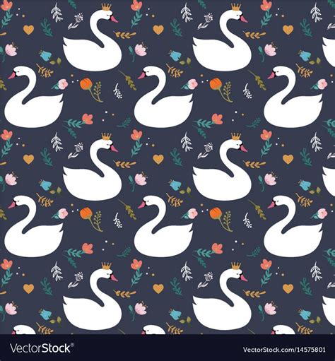 Image Result For Swan Pattern Vector Vector Illustration