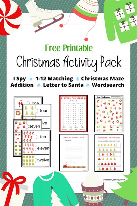 Fun Christmas Worksheets For Elementary Party Bright