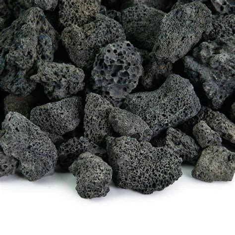 Fire Pit Essentials Lbs Black Lava Rock In The Home Depot
