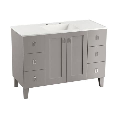 Maybe you would like to learn more about one of these? KOHLER Poplin 48 in. W Vanity Cabinet in Mohair Grey with ...