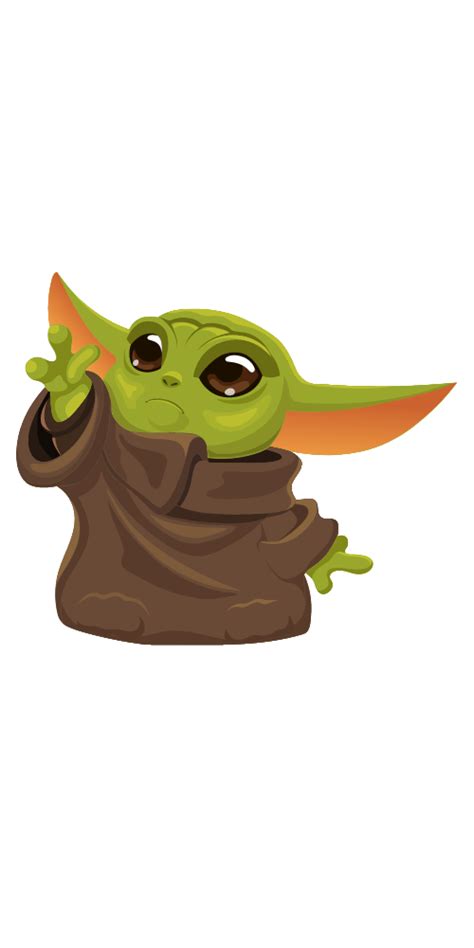 Baby Yoda Trying To Reach Stuff Yoda Sticker Baby Yoda Cartoon Star