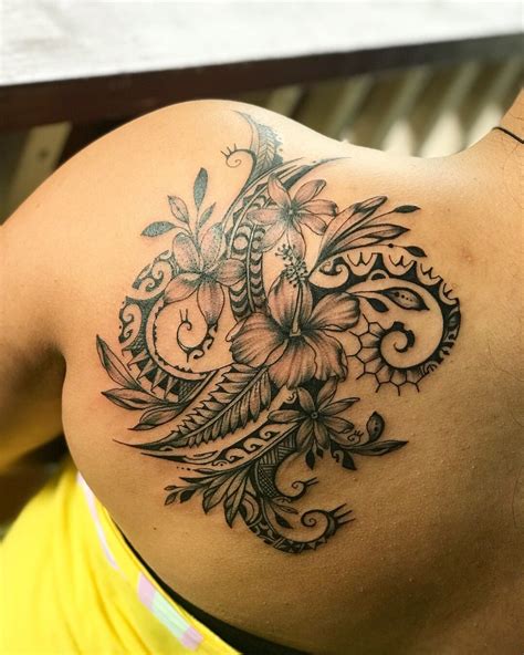 Polynesian Inspired Tattoo Tribal Shoulder Tattoos Polynesian