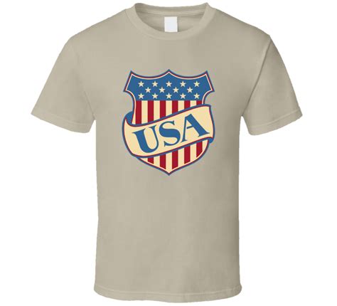 Usa Badge Logo America Fan T Shirt