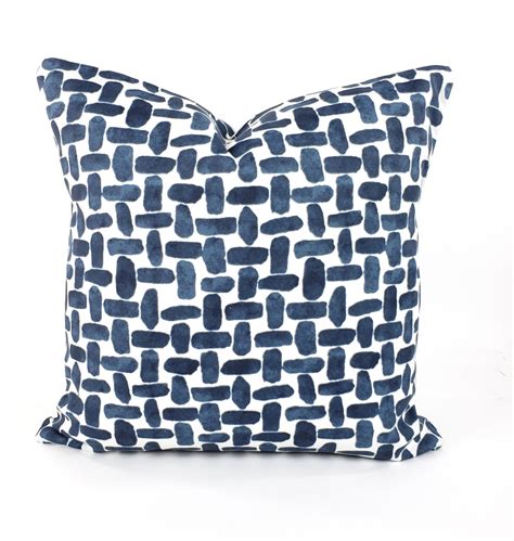 Navy Outdoor Pillow Covers Blue Coordinating Beach Pillows Etsy