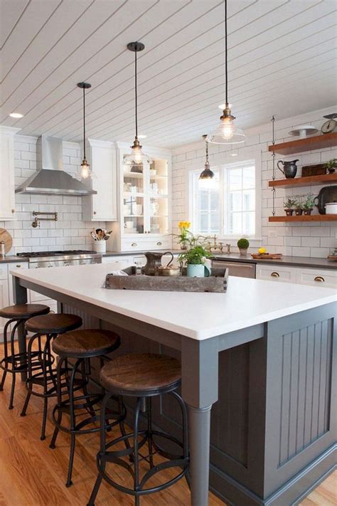 Incredible Rustic Farmhouse Gray Kitchen Cabinets Ideas 22 Farmhouse