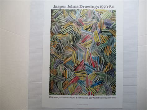 Jasper Johns Drawings 1970 80 Leo Castelli 1981 Poster Johns Jasper