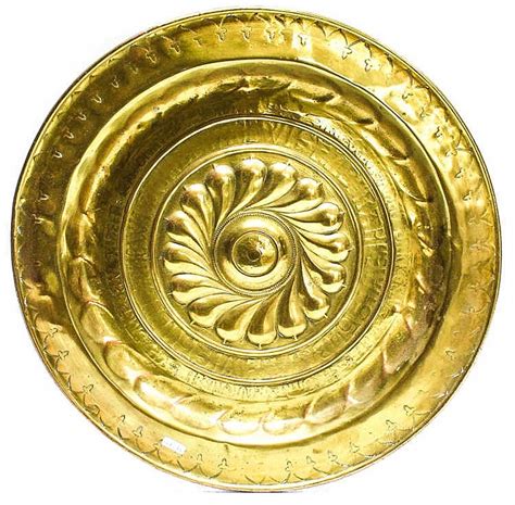 Decorative Embossed Brass Plate