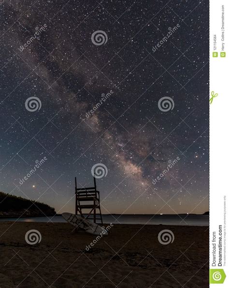 Milky Way Over Acadia Stock Photo Image Of Maine Park 121154564