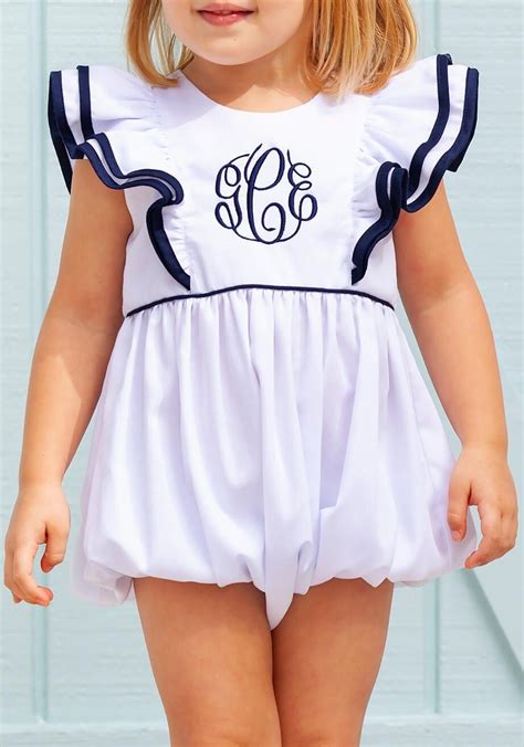 Shrimp And Grits Kids White Point Flutter Bubble Girl Outfits Girls