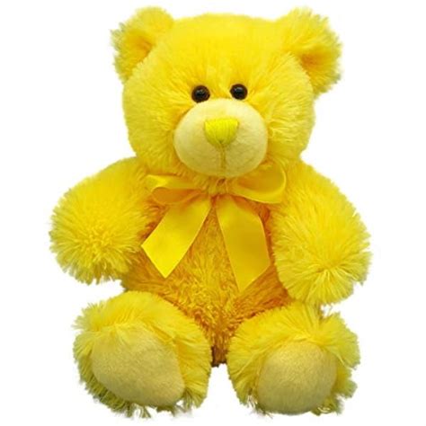 Anico Plush Teddy Bear Stuffed Animal Bright Yellow 8 Tall
