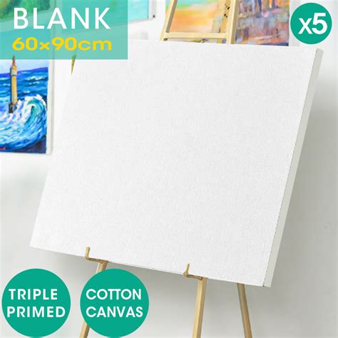 5x Artist Canvas Blank Stretched Canvases Art Large White Range Oil