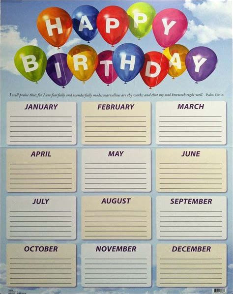 Officebirthdaylist Birthday Calendar Birthday List Birthday Reminder