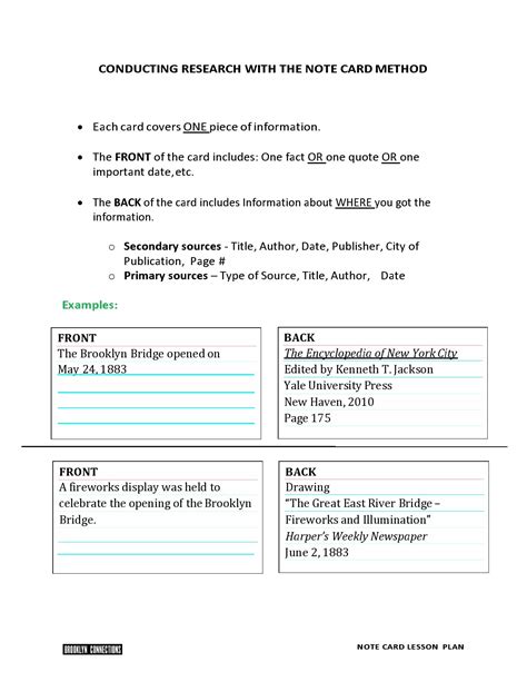 Note Cards Template