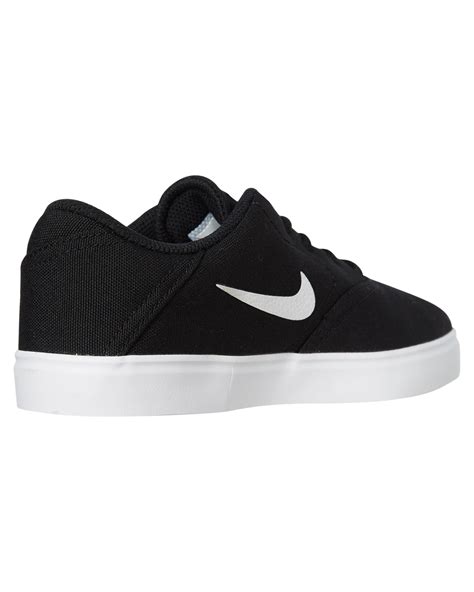 Nike Sb Check Canvas Shoe Youth Black White Surfstitch