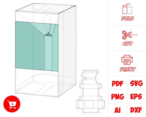 Printable box template SVG cuting