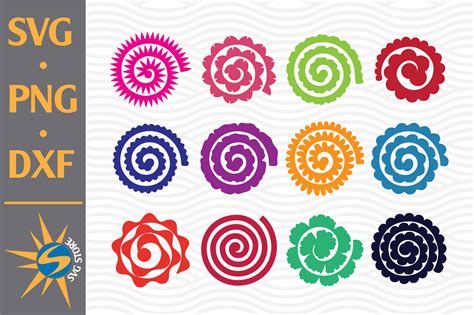 Free 246 Template Rolled Flower Svg Svg Png Eps Dxf File