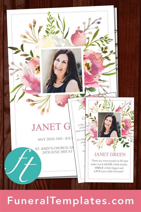 Pin On Funeral Editable Funeral Program Templates