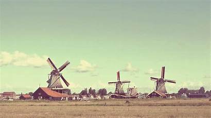 Windmills Landscapes Wide