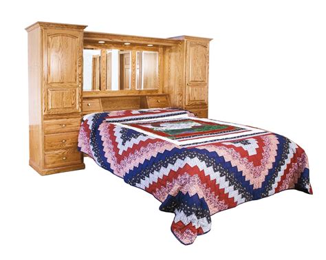 Amish Country Pier Wall Bed Unit From Dutchcrafters Amish Furniture