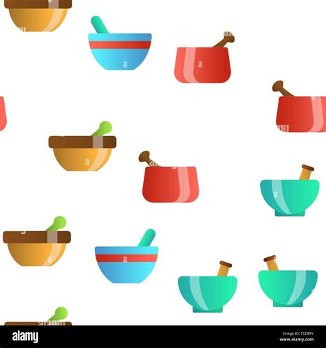 Pestles With Mortars Vector Seamless Pattern Stock Vector Image Art